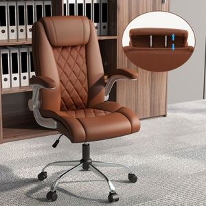 Sedia da Ufficio Moderna in Pelle PU Regolabile in Altezza con Funzione Dondolo - Product Image 3