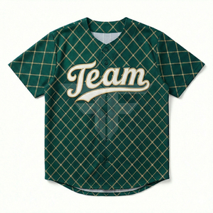 Maillots de baseball cousus en tissu mesh robuste, coupe unisexe, manches courtes, respirants - Product Image 3