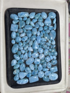 Lot de cabochons en larimar bleu, prix de gros, cabochons en larimar naturel, cabochons en larimar authentiques, à vendre - Product Image 1