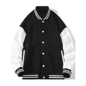 2025 Best Design Varsity Baseball Bomber Jacket <b>Men</b> 100% Wool Stand Collar Patchwork Design Streetwear Team Wears - Product Image 5