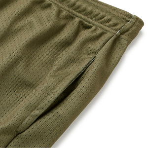 <b>Men's</b> Olive <b>Green</b> Polyester <b>Shorts</b> Elastic Waist Quick Dry Breathable Casual Sport Wear Front Letter Pattern Knitted Fabric Mid - Product Image 3