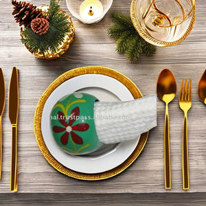 High Quality <b>Wooden</b> <b>Napkin</b> <b>Rings</b> Best Selling Decorative Hand Painted Accessories - Product Image 2