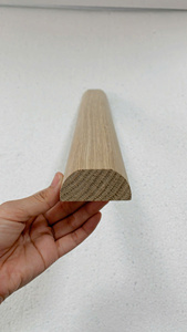 Wooden Half Round Baserail Stair <b>Railings</b> <b>Wall</b> <b>Mounted</b> Traditional Design Indoor Outdoor Use Balcony Staircase - Product Image 2