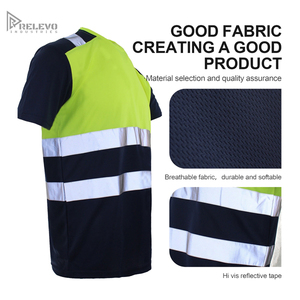 T-shirt de sécurité haute visibilité pour hommes, chemise de chantier ANSI avec impression personnalisée et confort en coton - Product Image 3