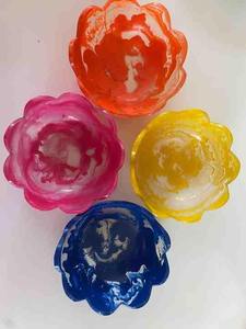 Luxury Polished Handmade Resin Serving Bowl with Round Shape High Quality Food Grade Eco-Friendly Party Fruits Storage <b>Basket</b> - Product Image 4