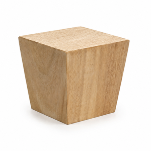 Pied de meuble carré en bois massif, design minimaliste, en bois d'hévéa, robuste, facile à installer, pied de canapé en bois massif - Product Image 1