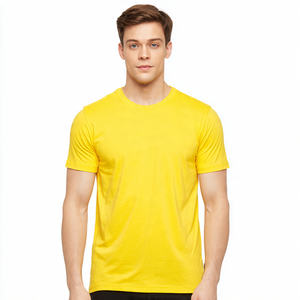T-shirts de sport ajustés pour hommes, vêtements de sport pour la salle de gym, 100% coton tricoté, respirant, séchage rapide - Product Image 5
