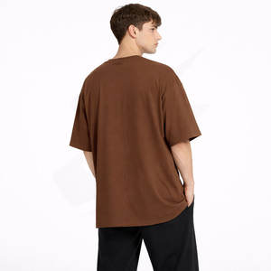 เสื้อยืดโอเวอร์ไซส์ผู้ชายผ้าคอตตอนหนานุ่มพิเศษ 300gsm สไตล์วินเทจ สตรีทแวร์  ไม่มีลาย  สั่งซื้อขั้นต่ำน้อย - Product Image 5