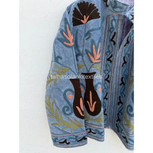 <b>Women</b> Suzani <b>Velvet</b> <b>Jacket</b> Handmade Floral Embroidery <b>Jacket</b> Boho Hippie <b>Jacket</b> Inside Cotton Iining <b>Jacket</b> Winter <b>Jacket</b> - Product Image 5