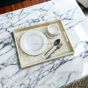 Hot <b>Sale</b> Top Trending Handcrafted Large Mother of Pearl Inlay Serving Tray Kitchen Wares Wholesale From Falak World Export - Product Image 2