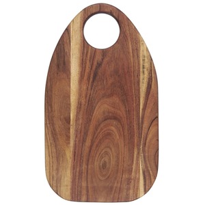 Tabla de Cortar de Madera Rústica Hecha a Mano, Tabla de Cortar Cuadrada con Asa, Bloque de Corte de Madera Natural para Cocina - Product Image 6