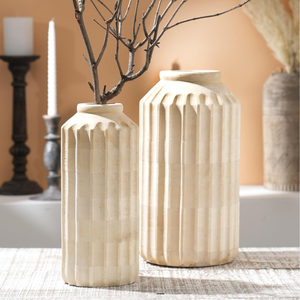 Vases à fleurs en bois de manguier sculpté, décoration d'art intelligente pour patio, décoration intérieure, décoration de salon, pot de fleurs idéal pour la décoration de la maison - Product Image 2