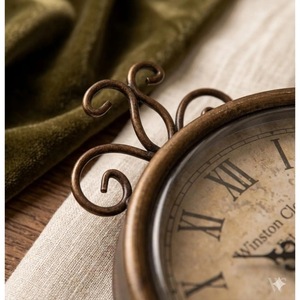 Reloj de Escritorio Circular de Metal, Movimiento de Cuarzo, Funciona con Batería, Diseño Tradicional, Visualización de Hora con Agujas - Product Image 3