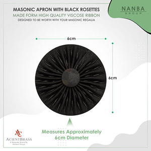 Handcrafted Eco-Friendly 100% Polyester Masonic Regalia Rosettes Customization Color Black <b>Ribbon</b> - Product Image 4