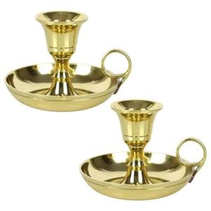 Support de bougie en fer doré avec anse en anneau, style minimaliste, pour bougies coniques, centre de table de mariage, plateau à bougies en forme de coquille métallique, vente en gros - Product Image 3