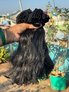 Extensions de cheveux humains ondulés naturels de haute qualité, 12 pouces, double trame, 100% cheveux indiens bruts non traités, sans perte ni nœuds. - Product Image 4