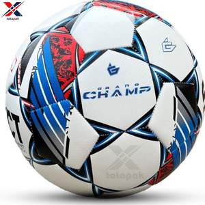 Ballon de football en PVC laminé épais de haute qualité, taille 5, durable, écologique, couleur personnalisable, 400-450g, pour usage extérieur, prix de gros - Product Image 1