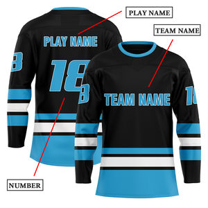 Maillot de hockey sur glace personnalisé OEM, sublimé ou brodé, uniforme d'équipe unisexe, fournisseur en gros - Product Image 3