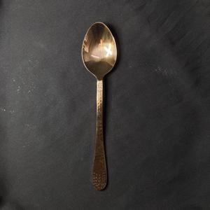 Rose Gold PVD coated <b>Flatware</b> Set of 4 Cutlery Spoon Fork Knife Hammered Perfect Wedding Rental Cutlery - Product Image 6