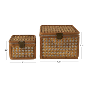 New Arrival Rattan Storage <b>Box</b> with Lid Wicker Organizer Basket for Retail Display Gift <b>Box</b> Packaging OEM ODM Wholesale - Product Image 5