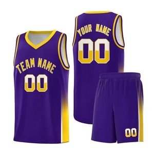 Maillots de basketball personnalisés en gros 2026, respirants, 100 % polyester, uniformes de basketball pour hommes - Product Image 3