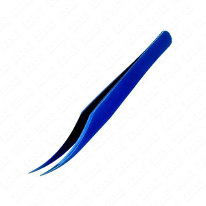 Custom Logo 5 Inch Stainless Steel Eyelash Extension Tweezers Precision Tip Professional Lash Application <b>Tool</b> - Product Image 2