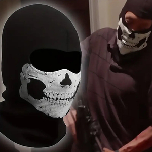 Custom Design Embroidery Logo Sunproof Balaclava <b>3</b>-Hole Full Face Knit Beanie for Sports Character Style Common Fabric Unisex - Product Image 3