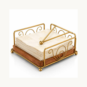 Premium Metal Napkin Holder New Arrival Stylish Customized Modern Decorative Tissue Stand For Dining <b>Table</b> Hotel - Product Image 6
