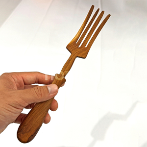 OEM Premium Teak Wood Salad Fork Handcrafted Wooden Serving Fork Eco Friendly Kitchen Tools Sustainable Tableware - Product Image 5