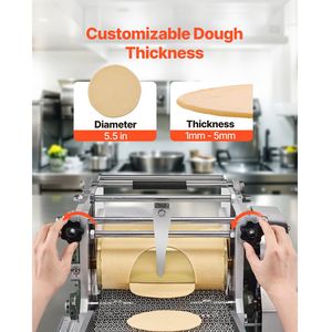 Macchina Elettrica Automatica per Tortillas di Mais da 5,5 Pollici di Diametro, con Rivestimento Antiaderente, per la Produzione di Chapatti e Prodotti a Base di Cereali - Product Image 6