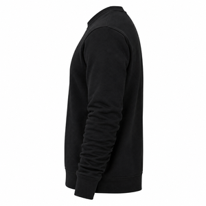 Men's <b>Black</b> <b>Crew</b> <b>Neck</b> <b>Sweatshirt</b> Regular Fit 100% Cotton Fleece Pullover Casual Autumn Wear - Product Image 5