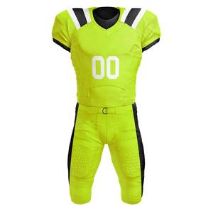 Tenue de football américain personnalisée pour équipes adultes, vente en gros, sublimation, sergé vierge, 100 % polyester, col en V, sangle réglable, uniforme - Product Image 3