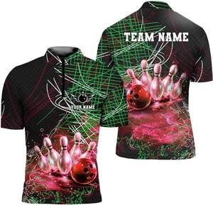 Oem Sublimation Half Sleeve Casual Tee Mens Shirts T-Shirt New Design Casual Polo Tshirt Own Wholesale <b>Bowling</b> Shirt - Product Image 4