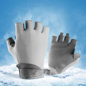 Gants de pêche demi-doigts pour hommes et femmes, protection solaire anti-uv, gants sans doigts pour la pêche, le canoë, la pagaie, la voile - Product Image 6