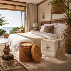 Vela Aromática de Canela con Cera de Soja Natural, en Portavelas de Madera, para Spa, Hotel, Venta al por Mayor, Hecha a Mano en Vietnam, Personalizable para Navidad - Product Image 4