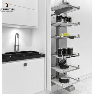 Sistema de Armario Empotrado con Puertas Corredizas de Madera Europea de Alto Brillo, Personalizado por JY Project, con Cajones para Dormitorio - Product Image 5