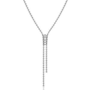 สร้อยคอประดับเพชรทรงหยดน้ำ ทองคำ 14K พร้อมจี้ทรงกลมแบบปรับได้ สายโซ่แบบห้อยระย้า ของขวัญเครื่องประดับ - Product Image 2