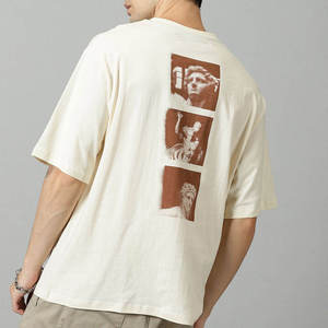 Solid Color 100% Cotton T-Shirt New Fashion Branded Fabric Unisex O-Neck Regular Fit Hip Hop Half Sleeve Custom Logo Men T-shirt - Product Image 2