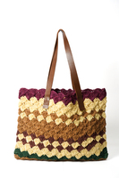 Sac à main tendance 2026 en macramé fait main pour femme, style bohème vintage, en raphia naturel, écologique, durable et léger avec bouton