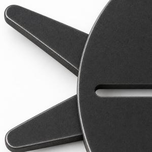 <b>Oversized</b> 60cm Metal Sunburst <b>Wall</b> <b>Clock</b> Silent Movement Oxidised Black Handmade Home Decor - Product Image 3
