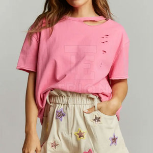 Camisetas de Mujer a la Moda de la Mejor Calidad, con Diseño Desgastado, Logotipo Personalizado y Camisetas para Hombre y Mujer Más Vendidas - Product Image 5