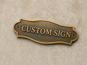 Brass <b>Name</b> <b>Plate</b> Antique Look Design Custom Size or Signs Good Finishing <b>Plate</b> Original Solid Brass - Product Image 1