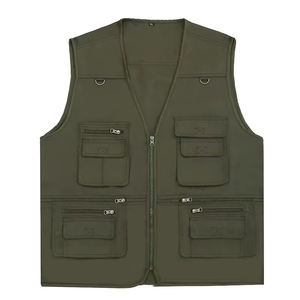 เสื้อกั๊กผู้ชายคุณภาพสูงสำหรับฤดูหนาวกลางแจ้ง ไซส์ใหญ่ หลายกระเป๋า กันลม ระบายอากาศได้ดี เป็นมิตรกับสิ่งแวดล้อม แบบสองด้าน - Product Image 5