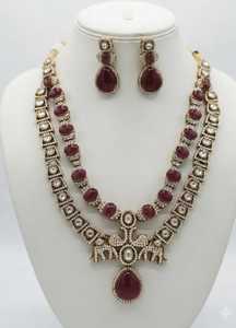 Elegant Gold Plated <b>Statement</b> <b>Necklace</b> With Green Jade And Imitation Pearl Beads For Women Wedding Jewelry - Product Image 4