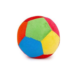 Ballon de football en peluche pour bébés de 0 à 24 mois, violet, avec hochet, rembourré en coton PP, anti-stress - Product Image 2