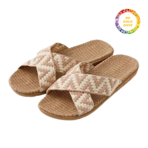 New Trend Water Hyacinth <b>Slippers</b> Modern Seagrass <b>Slippers</b> For Beach Wear And Summer Vacation Events Bulk - Product Image 2