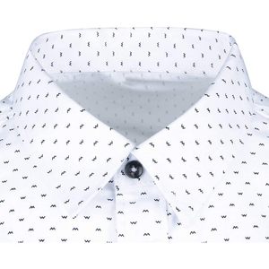 Camisa de Vestir Casual de Manga Larga para Hombre, Corte Entallado, 100% Algodón, Camisas de Negocios con Botones y Estampado, Corte Regular, 2025 - Product Image 2