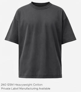 T-shirt homme en polyester/coton éponge écologique 240 grammes, lavé, brodé, design vierge, manches courtes, col ras du cou, style streetwear, imprimé - Product Image 5