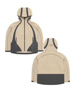 Survêtement 2 pièces 2026 : Pantalon et veste à capuche 100 % nylon avec logo DTF, lignes réfléchissantes en maille intérieure, coupe-vent - Product Image 2