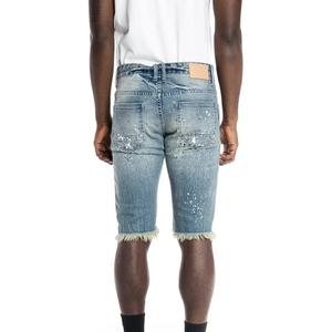 Outdoor Plain Knee Length Streetwear <b>Men</b> Denim Shorts Professional Light Weight High Quality <b>Men</b> Denim Jeans Shorts - Product Image 2
